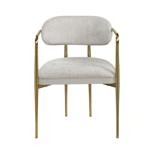 Zayn - Arm Chair (Set of 2) - Beige / Gold