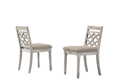 Havanna - Wide Chair With Cushion (Set of 2) - Off White