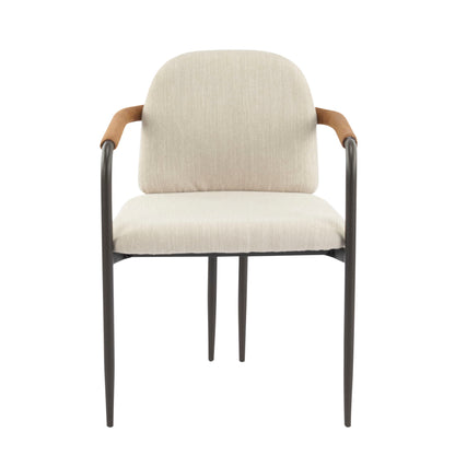 Modern Dining Chair Set With Durable Iron Frame And Comfortable Fabric Upholstery