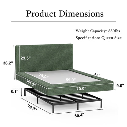 Airframe - Upholstered Bed Frame, Cloud Soft Headboard