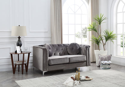 Stylish Sloped Arm Loveseat