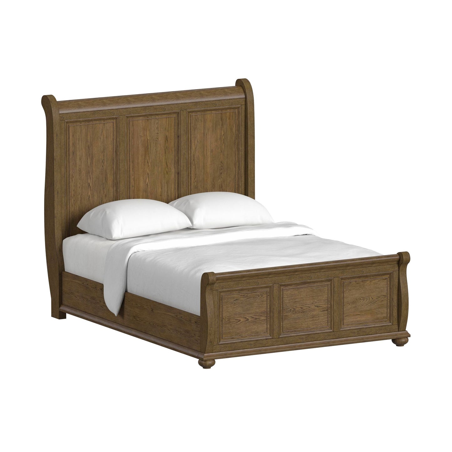 Heritage & Home - Queen Sleigh Footboard With Slats - Oak Brown