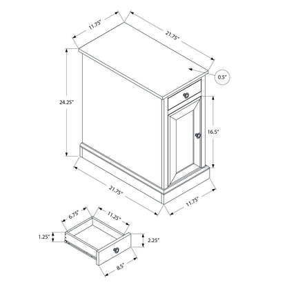 Accent Table With Storage Drawer For Living Room - Blue