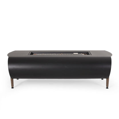 Vernon - Rectangle Fire Pit 50, 000 Btu - Dark Gray