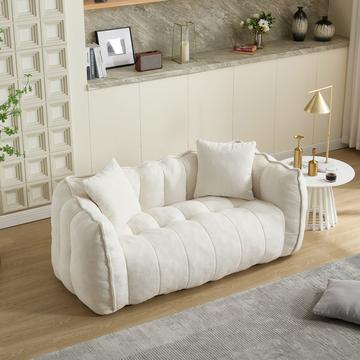 Cozy Beanbag Chair With High Resilience Foam Core For 2