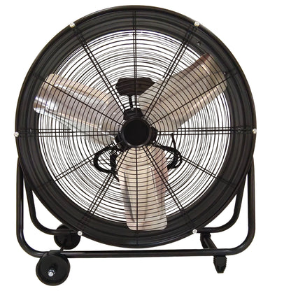 Drum Fan With Pure Copper Wiring Motor And Blades - Black