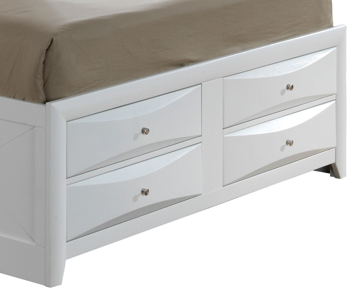 Modern Design Storage Bed With Bookcase Headboard