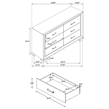 Harrison - 6 Drawer Dresser