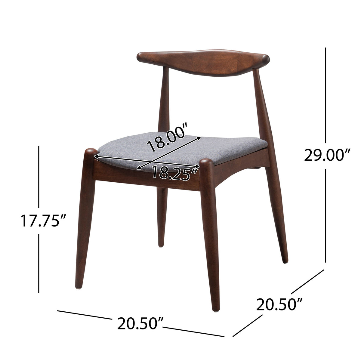 Dining Chairs With Ergonomic Backrest & Comfort Cushions (Set of 2)