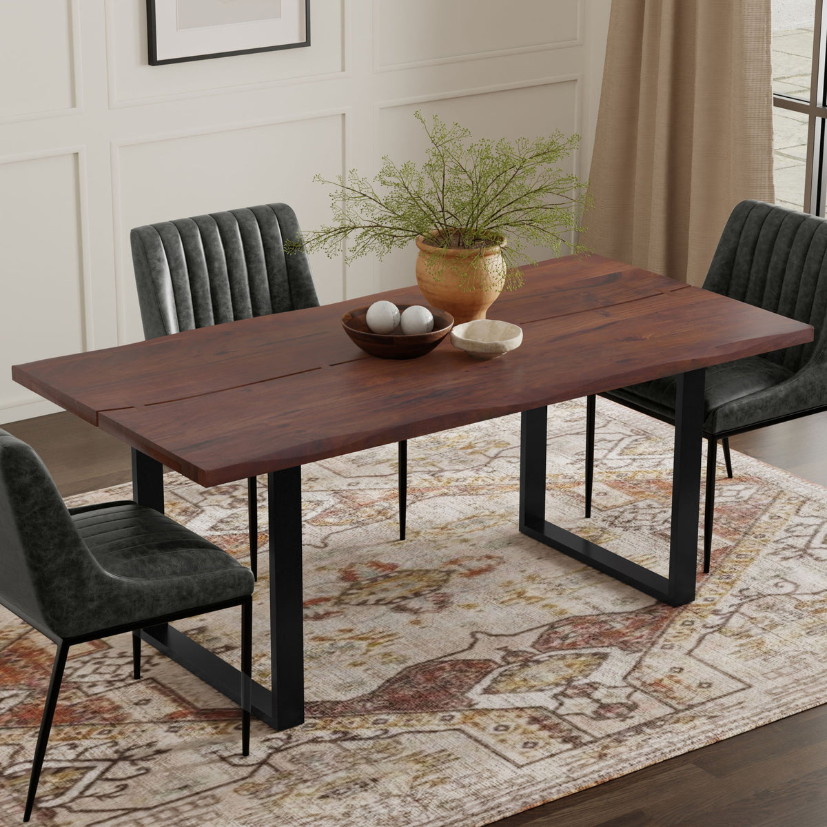 Fieldcrest - Dining Table - Dark Walnut