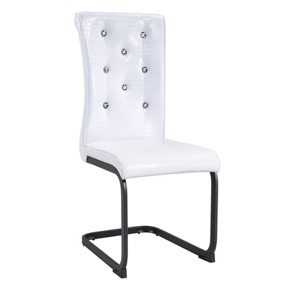 Alligator Skin Upholstered Dining Chairs