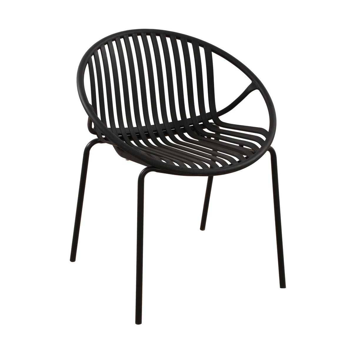 7 Piece Outdoor Modern Dining Set With Stackable Chairs