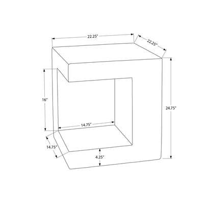 Contemporary Square Accent Table Indoor / Outdoor