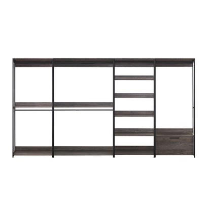 Monica - Walk-In Closet System, Modular Storage - Rustic