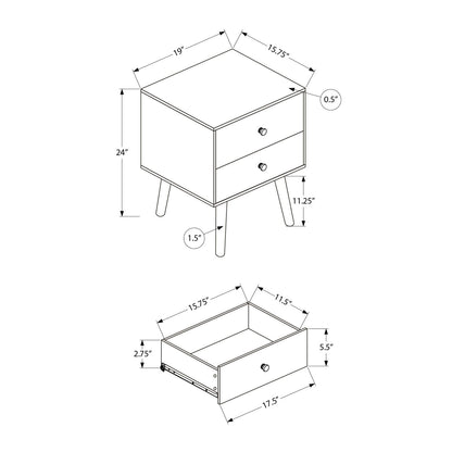 Accent Table & Storage Drawers - Black