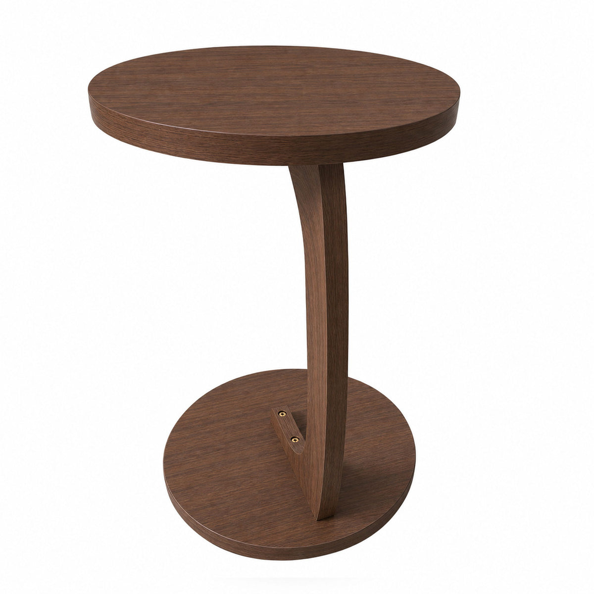 C - Shaped End Table With Sturdy Base