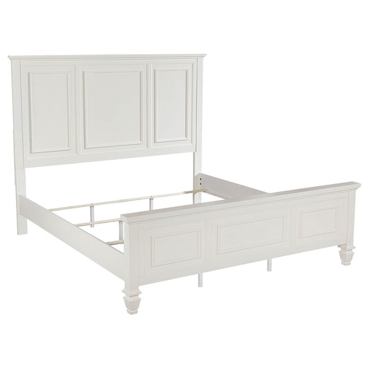 Chelema - Eastern King Panel Bed - Cream White