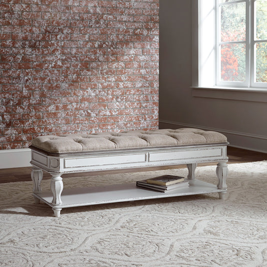 Magnolia Manor - Bed Bench - Antique White