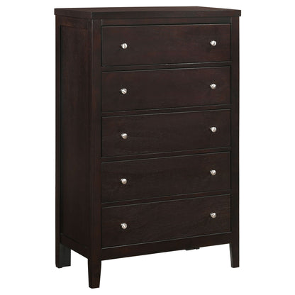 Payton - 5 Drawer - Cappuccino