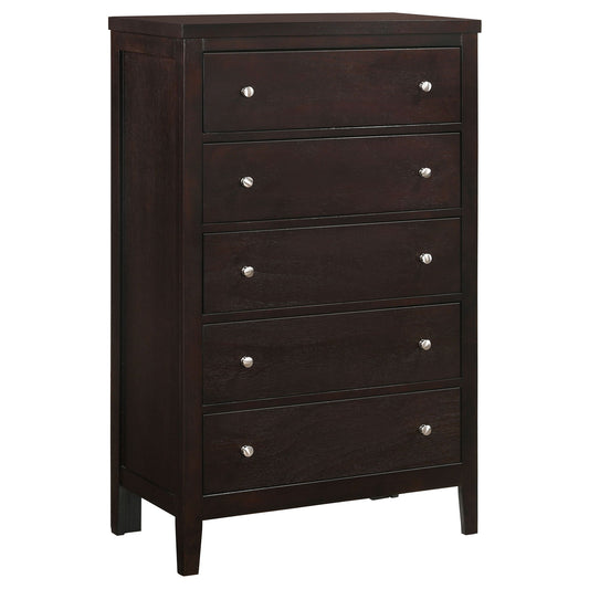 Payton - 5 Drawer - Cappuccino