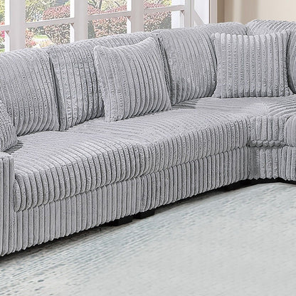 Armless Chair Modular With Pillow Living Room Furniture - Gray / Mink