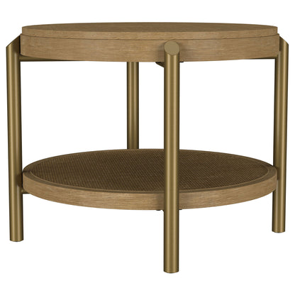 Benson - Round Table With Storage Shelf