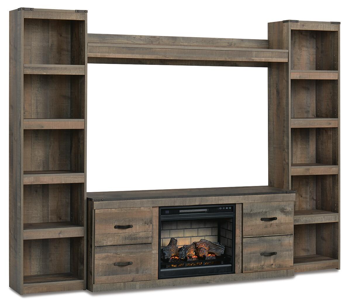Trinell - 4-Piece Entertainment Center With 60" TV Stand