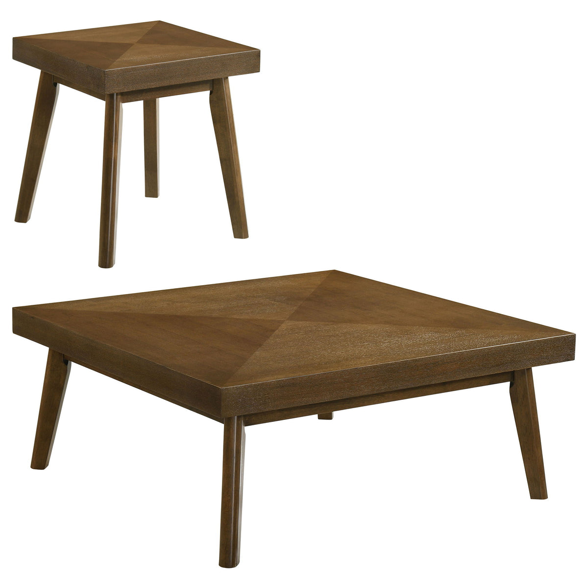 Aidan - 2 Piece Square Coffee And End Table Set - Walnut