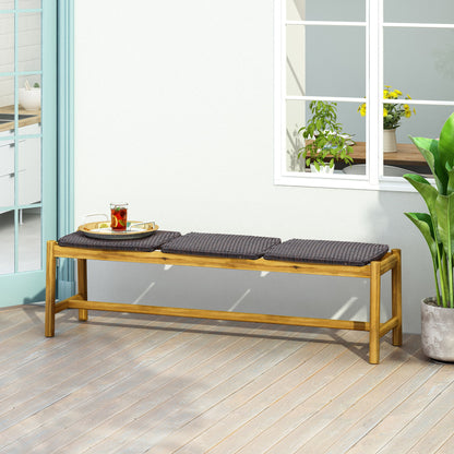 Cambria - Rustic 3 Seater Bench - Teak