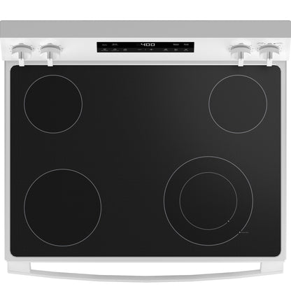 GE 30" Freestanding Electric Range With 4 Smooth Top Elements - White
