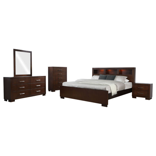 Polk - 5 Piece Queen Bedroom Set - Cappuccino