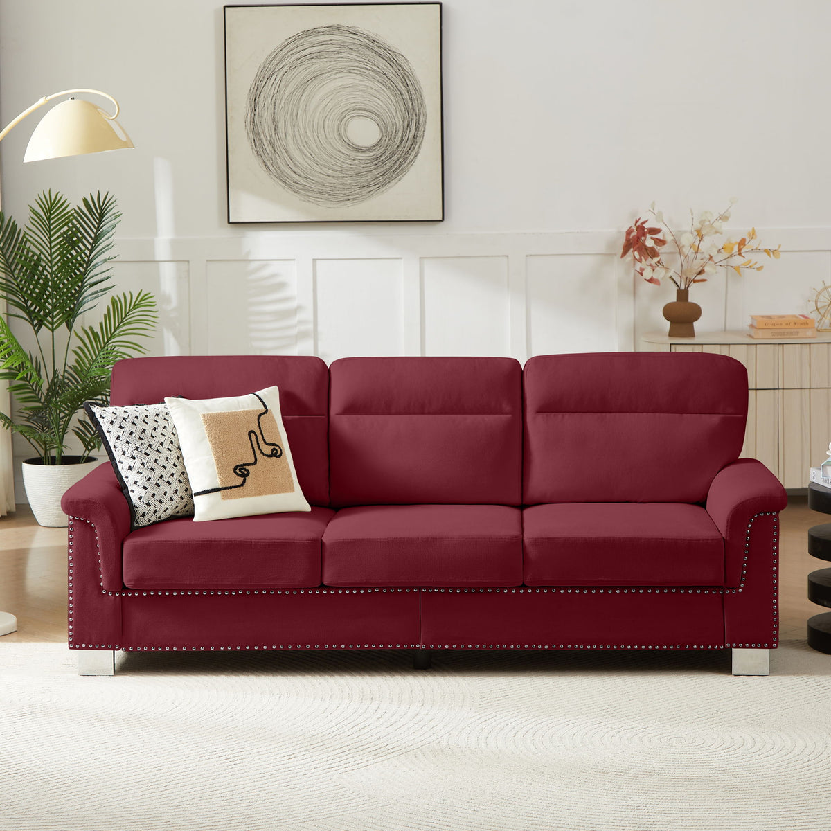 3 Seater Elegant Stationary Sofa