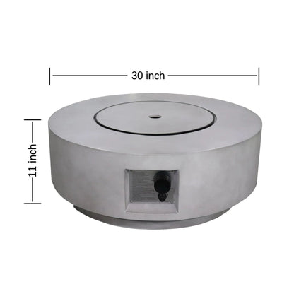 Reinforced - Propane Gas Outdoor Fire Pit Table With Lid