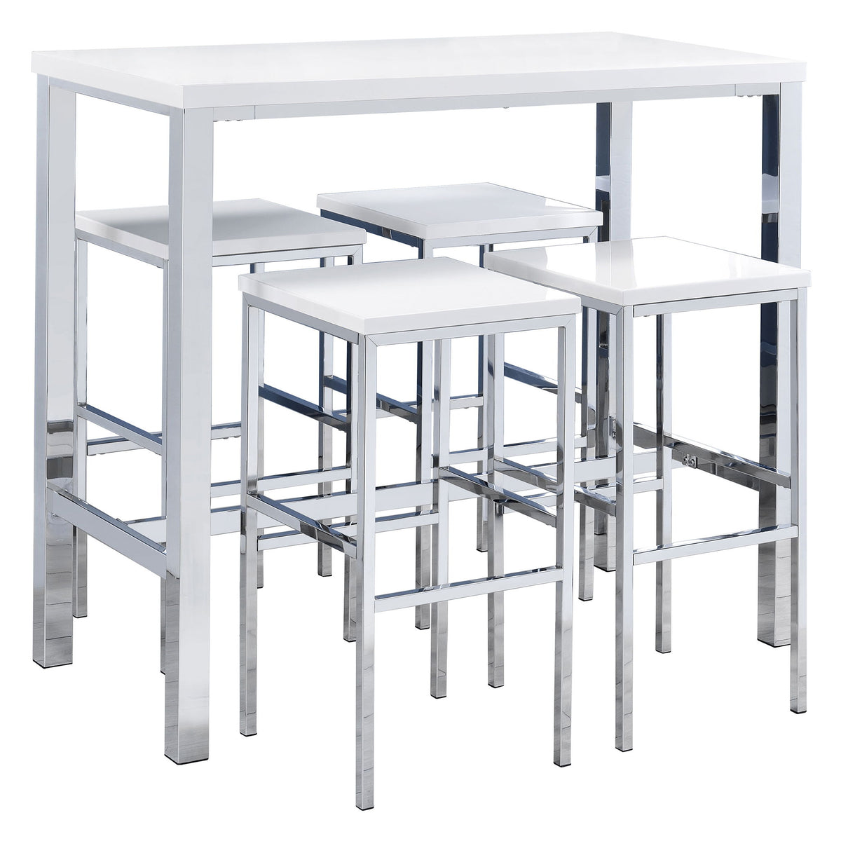 Nimitz - 5 Piece Bar Set - Gloss White