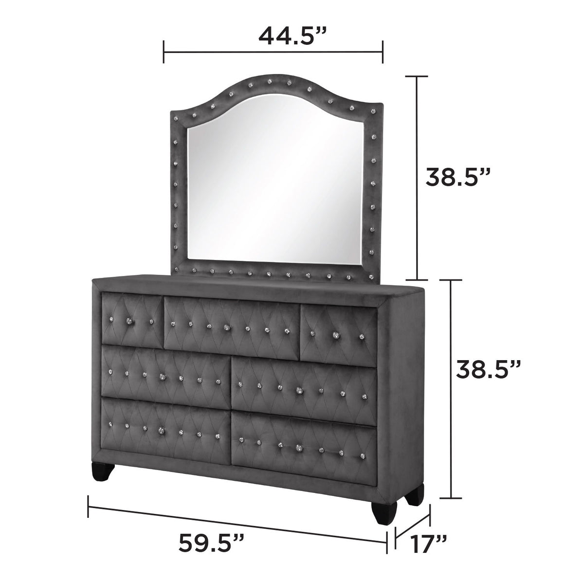 Sophia - Tufted Upholstery Mirror