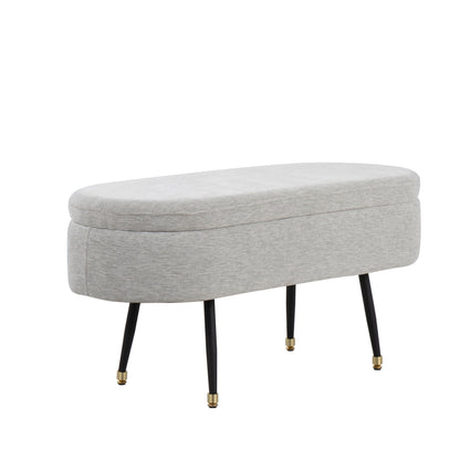 Harvey - Contemporary Storage Bench - Gray