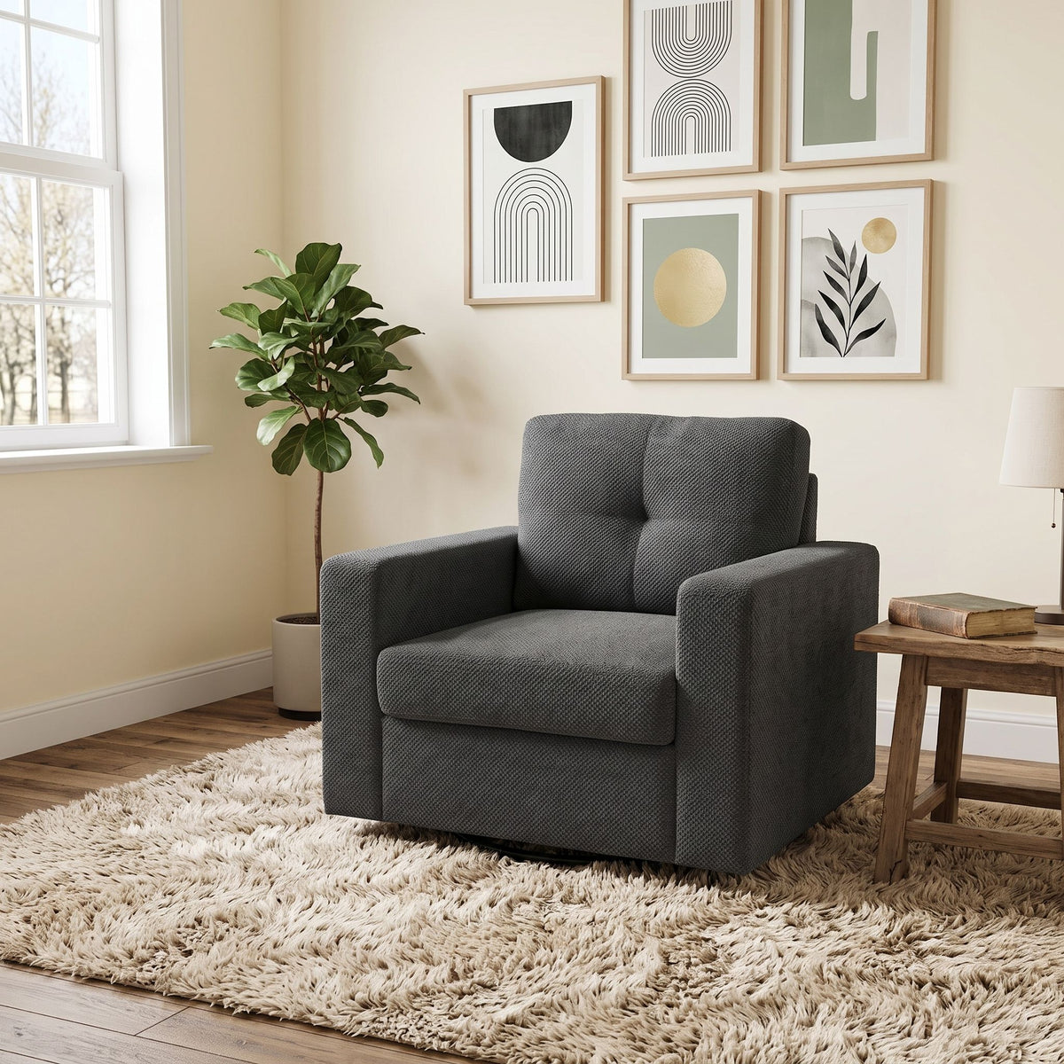 360 Degree Rotation Single Sofa Chair For Living Room