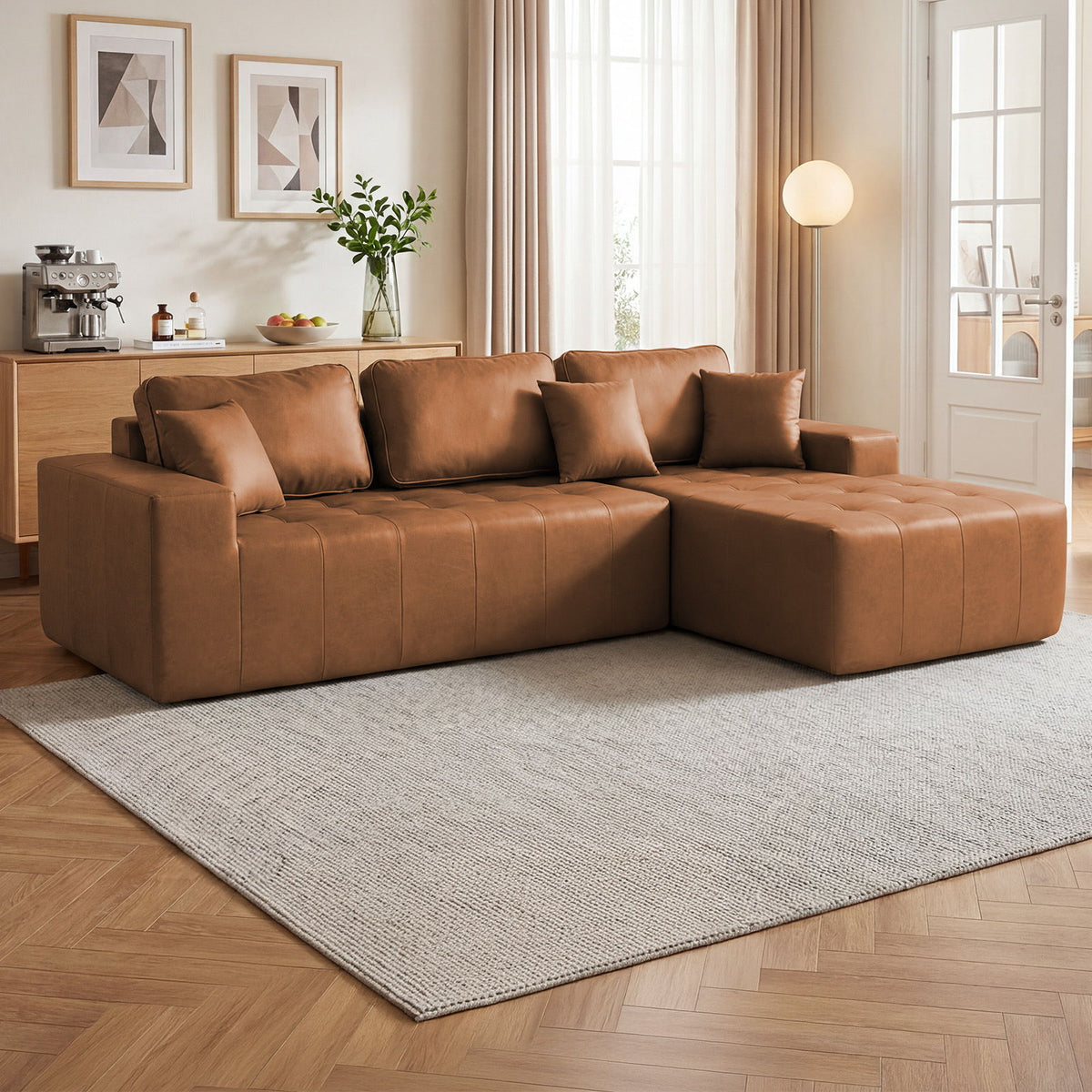 L - Shaped Corner Chaise Sofa Bed