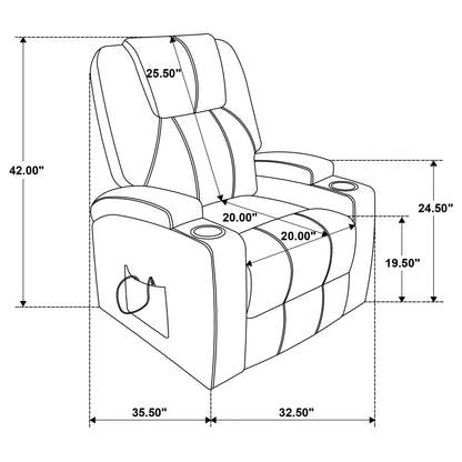 Macklin - Power Lift Massage Recliner With Heat And Dual Cupholders