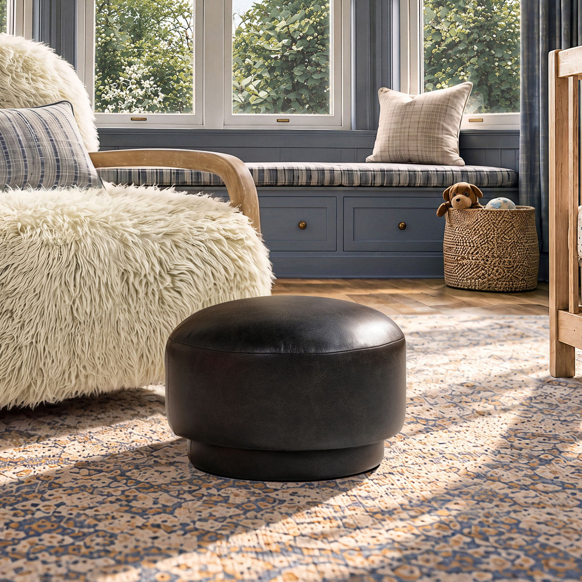 Fuji - Mushroom Footstool Ottoman With Compact Design