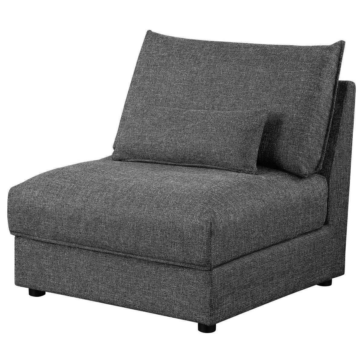 Wakefield - Upholstered Armless Slipper Chair - Black