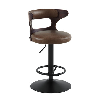 Saba - Adjustable Stool With Swivel - Brown