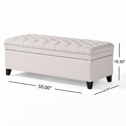 Juliana - Storage Ottoman With Birch Legs