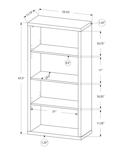 Bookshelf, Bookcase, Etagere, 5 Tier, For Office, Contemporary & Modern - Black