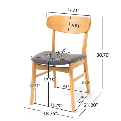Dining Chairs With Cushioned Seat (Set of 2)