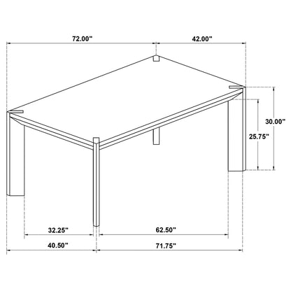 Rectangular Dining Set With Angular Legs