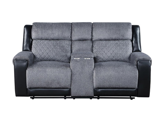 Global Dual Reclining Loveseat - Dark Gray