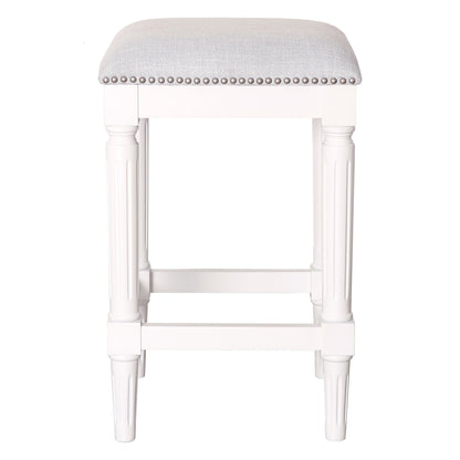 Square Stool With Upholstered Seat