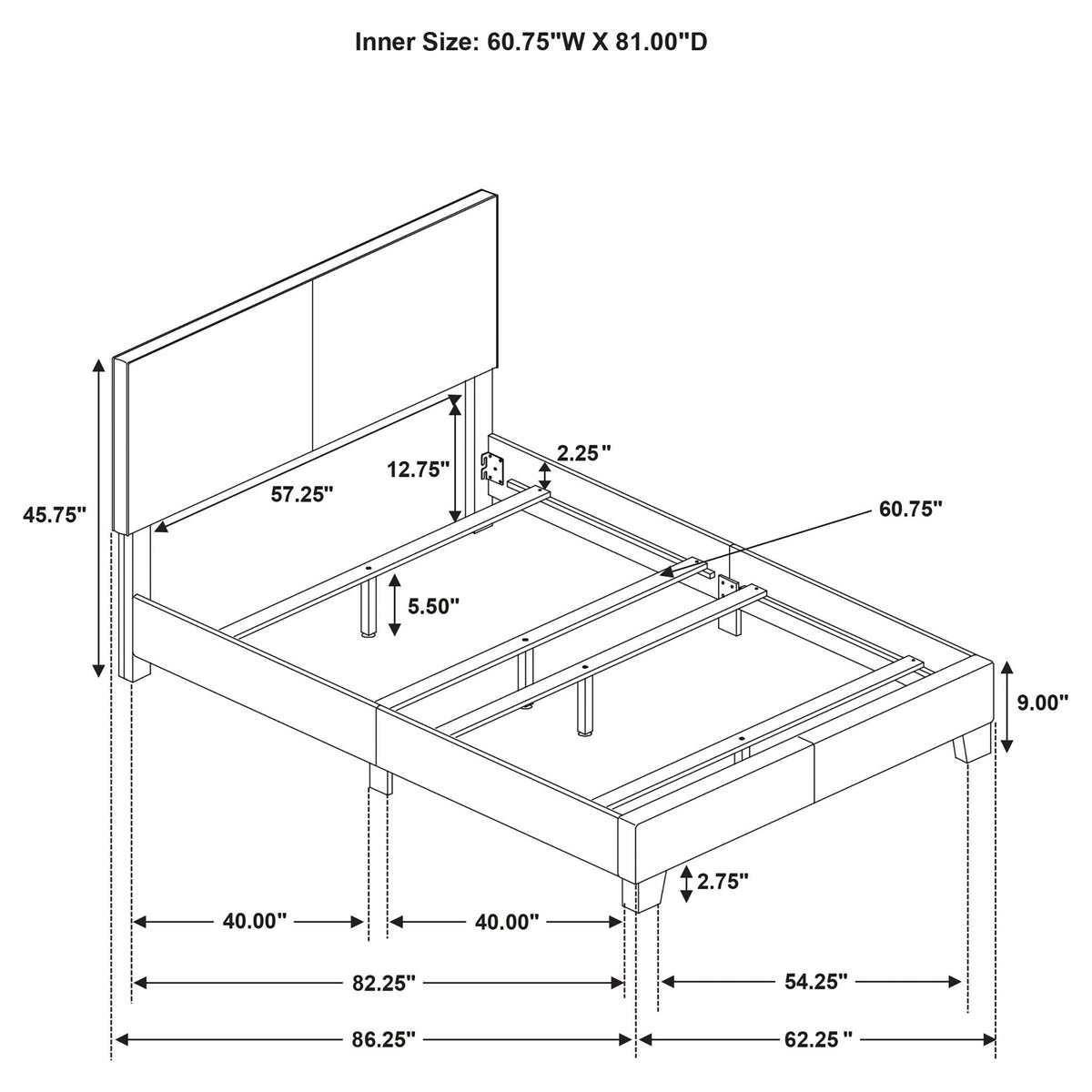 Efram - Panel Bed