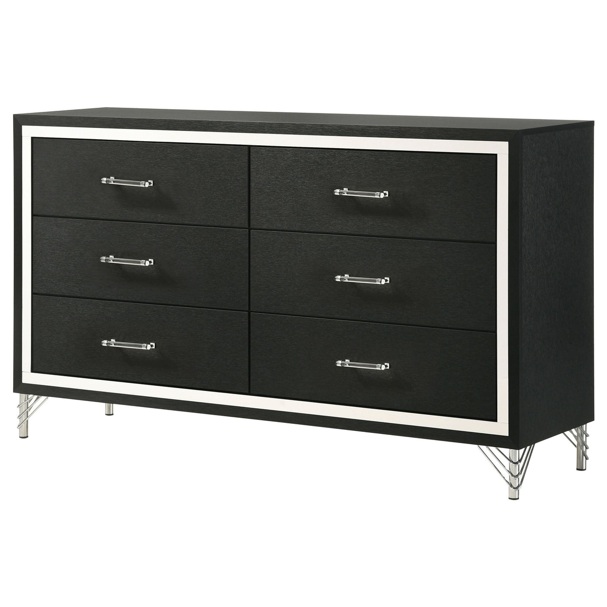 Malcolm - 6 Drawer Dresser Cabinet - Black